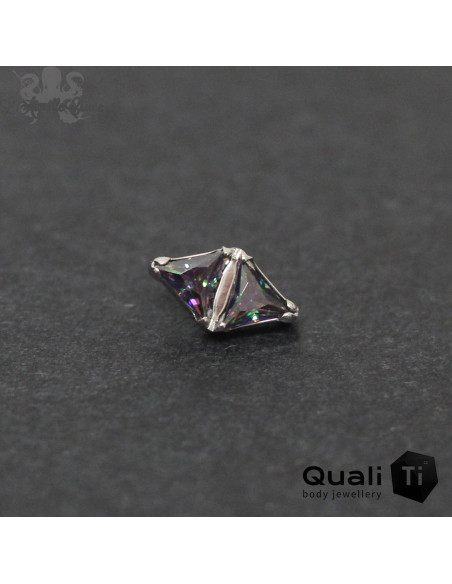 Accessoire Duo QualiTi en titane & zircons vitrails- pour 1 ou 1.2 mm