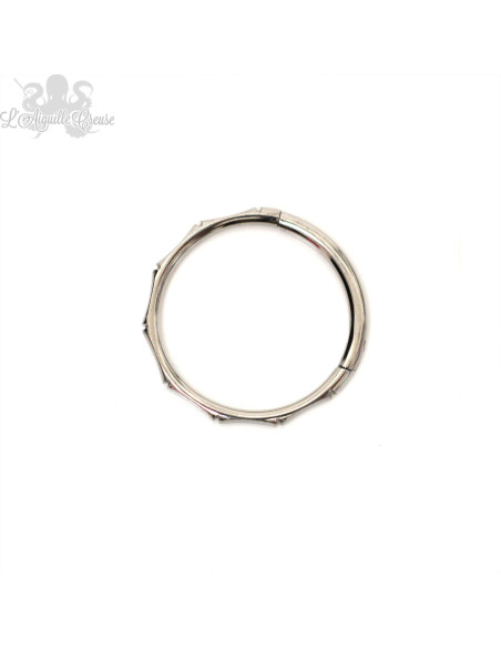Anneau segmenté bamboo en titane Invictus, ouverture facile - 1 mm