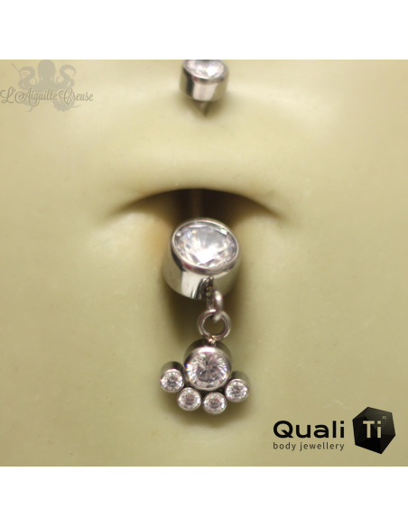 Bijou de nombril QualiTi en Titane implantable