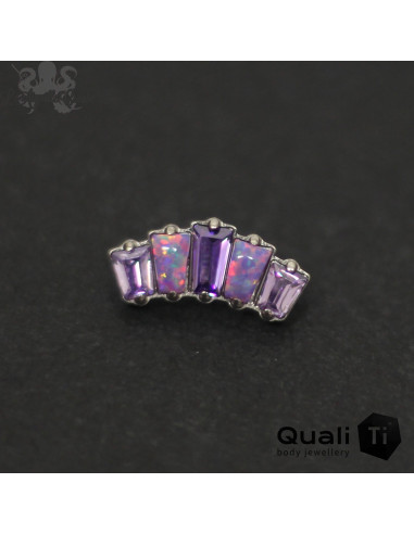 Accessoire QualiTi en titane opales synthétiques & zircons premiums- pour 1 ou 1.2 mm