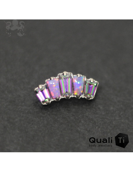 Accessoire QualiTi en titane opales synthétiques & zircons premiums- pour 1 ou 1.2 mm