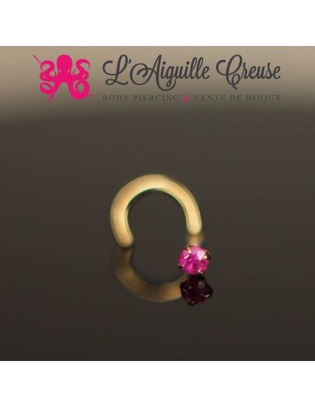 Stud Or 9 carats, orné d'un Rubis