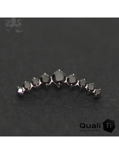 Accessoire QualiTi en titane et zircons premiums, pour 1 ou 1.2 mm