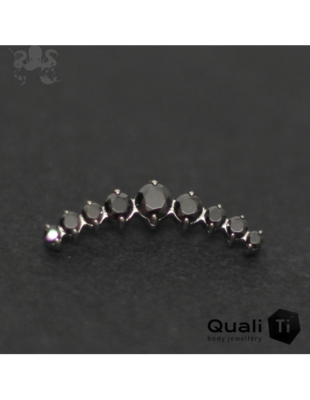 Accessoire QualiTi en titane et zircons premiums, pour 1 ou 1.2 mm