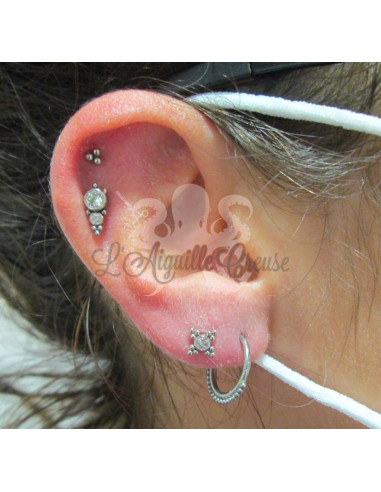Accessoire en titane orné de Swarovski - pour 1 ou 1.2 mm