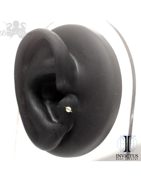 Planète  en or 14 carats et opale synthétique Threadless - Invictus