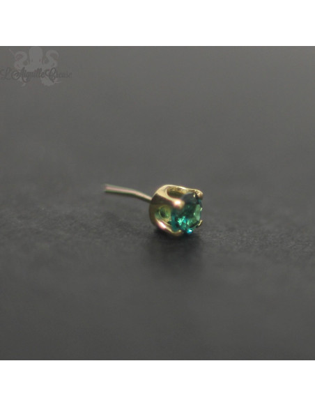 Accessoire en or jaune 18 carats et Tourmaline Threadless