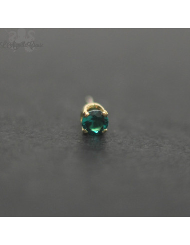 Accessoire en or jaune 18 carats et Tourmaline Threadless