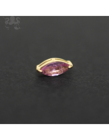 Marquise en Or 18 carats  et Saphir rose, pour bijou en 1 ou 1.2 mm