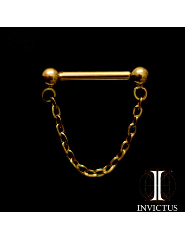 Bijou en titane pvd gold Invictus chainette- threadless