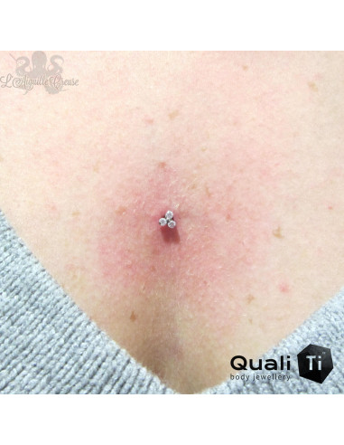 Accessoire QualiTi en titane & trio de zircons - pour 1.6 mm