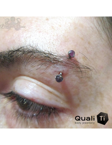 Accessoire QualiTi en titane & Améthyste de 3 mm , pour 1.2 mm