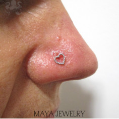 Tiny Love en or blanc 14 carats Threadless - Maya 2