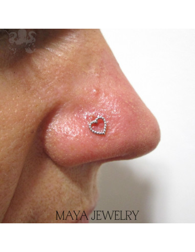 Tiny Love en or blanc 14 carats Threadless - Maya