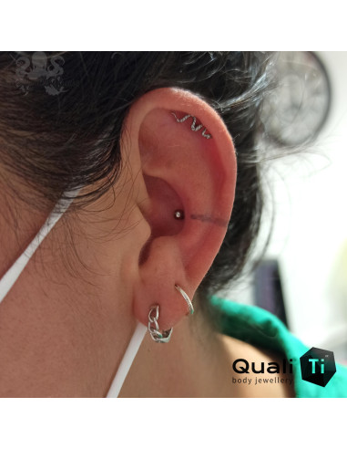 Accessoire QualiTi en titane, Serpent, pour 1 ou 1.2 mm