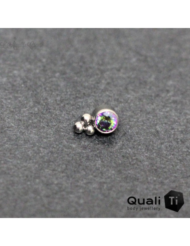 Accessoire QualiTi en titane et zircon premium, pour 1 ou 1.2 mm