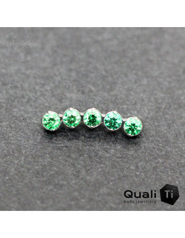 Mini Cluster QualiTi V2 en titane & zircons - pour 1 ou 1.2 mm