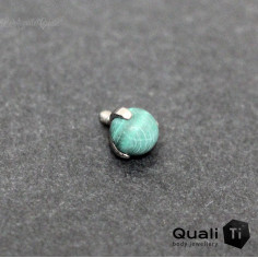 Accessoire QualiTi en titane & Malachite de 4 mm , pour 1.6 mm
