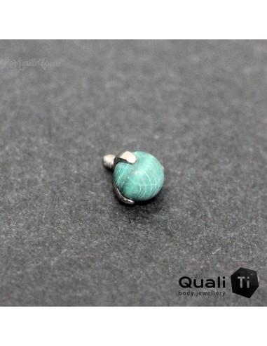 Accessoire QualiTi en titane & Malachite de 4 mm , pour 1.6 mm