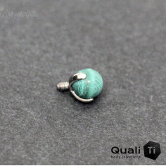 Accessoire QualiTi en titane & Malachite de 4 mm , pour 1.6 mm 2