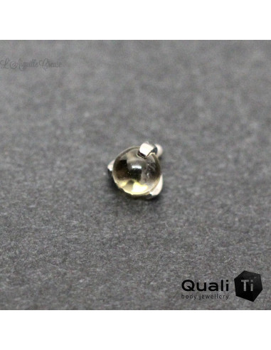 Accessoire QualiTi en titane & Citrine de 4 mm , pour 1.6 mm