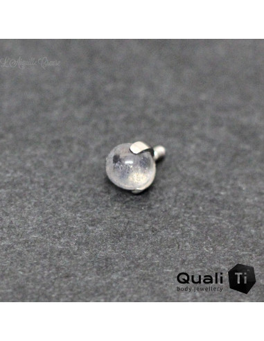 Accessoire QualiTi en titane & Labradorite de 4 mm , pour 1.6 mm