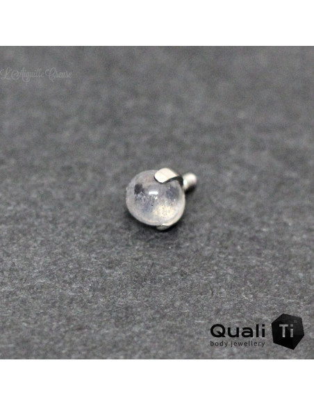 Accessoire QualiTi en titane & Labradorite de 4 mm , pour 1.6 mm