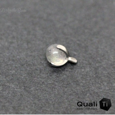 Accessoire QualiTi en titane & Labradorite de 4 mm , pour 1.6 mm 2