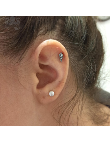 Accessoire en titane orné de Swarovski - pour 1 ou 1.2 mm