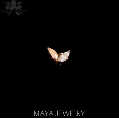 Little Bud en or rose 14 carats Threadless - Maya