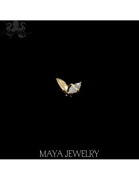 Little Bud en or 14 carats Threadless - Maya