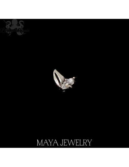 Little Bud en or blanc 14 carats Threadless - Maya