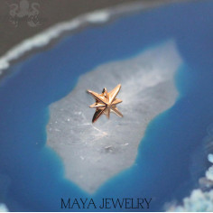 Sparkle Motion en or rose 14 carats Threadless - Maya