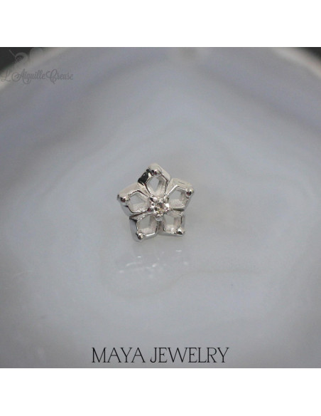 Flourish en or blanc 14 carats Threadless - Maya