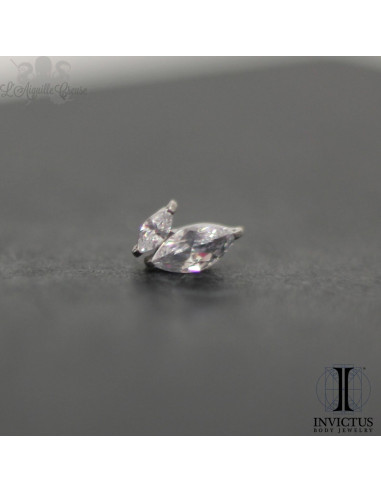 Marquise Invictus en titane et zircon premium - pour 1.2 mm
