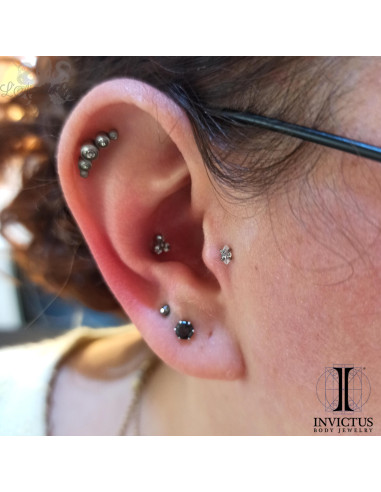 Marquise Invictus en titane et zircon premium - pour 1.2 mm