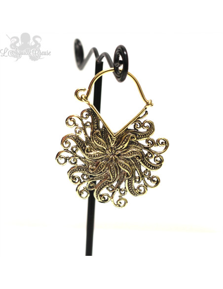 Paire de boucles d'oreilles en bronze