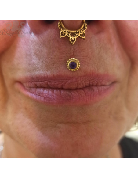 Accessoire en Or 18 carats et Améthyste, pour bijou en 1 ou 1.2 mm