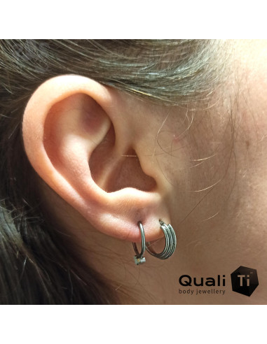 Anneau segmenté en titane QualiTi , ouverture facile