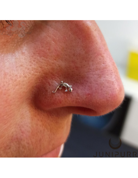 Accessoire Salamandre Threadless Junipurr en or blanc 14 carats