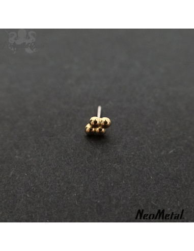 Accessoire 4 billes en or jaune 18 carats Neometal - Threadless