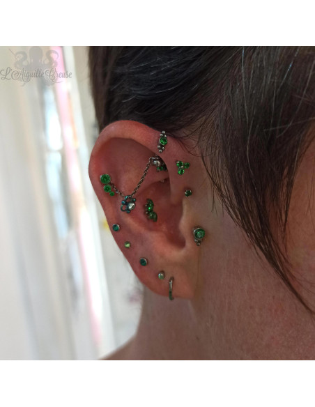 Charm Cristal Swarovski et titane