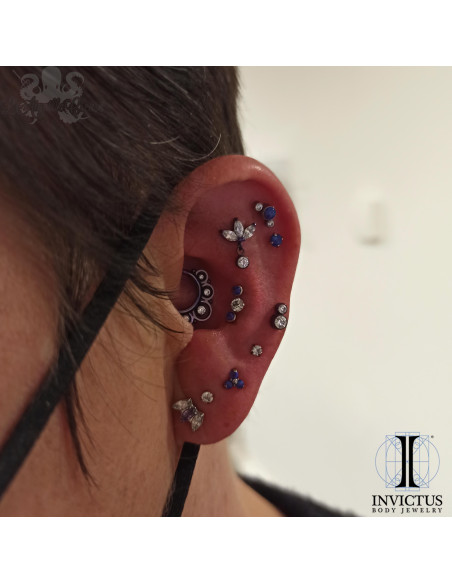 Anneau segmenté  titane Invictus, ouverture facile