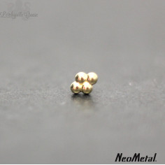Accessoire 4 billes en or jaune 18 carats Neometal - Threadless 2