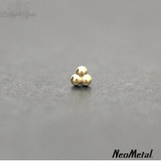 Accessoire 3 billes en or jaune 18 carats Neometal - Threadless 2