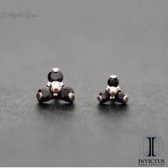 Accessoire Invictus en titane & trio de zircons - pour 1 ou 1.2 mm 2