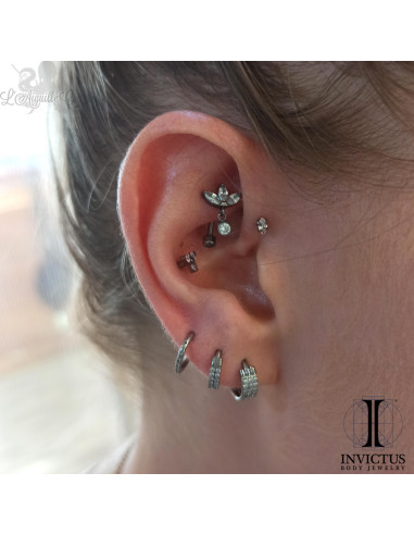 Marquise Invictus en titane et zircon premium - pour 1.2 mm