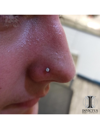 Zircon griffé Invictus en titane - threadless