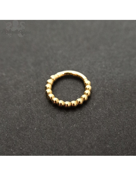 Anneau de narine ethnique en Or jaune 18 carats - ouverture articulée