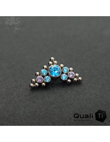 Cluster QualiTi en titane et zircons premiums, pour 1 ou 1.2 mm